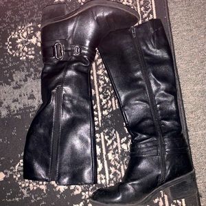 White Mountain Tall Black Riding Boots